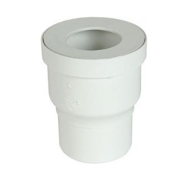 [NIC1QW33] Pipe sortie droite de WC, en PVC blanc, Ø 100, Ø DM mini 85, Ø DM maxi 107
